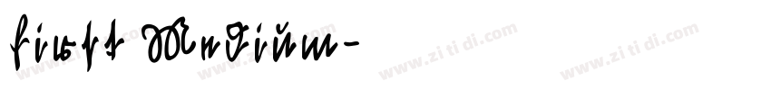 first Medium字体转换